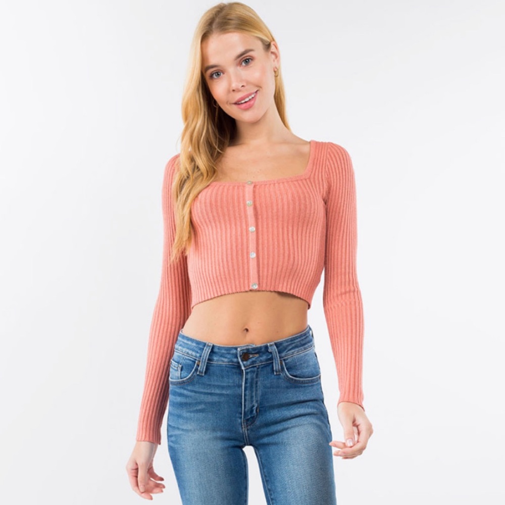 DREAMERS Ashley Square Neck Cardigan